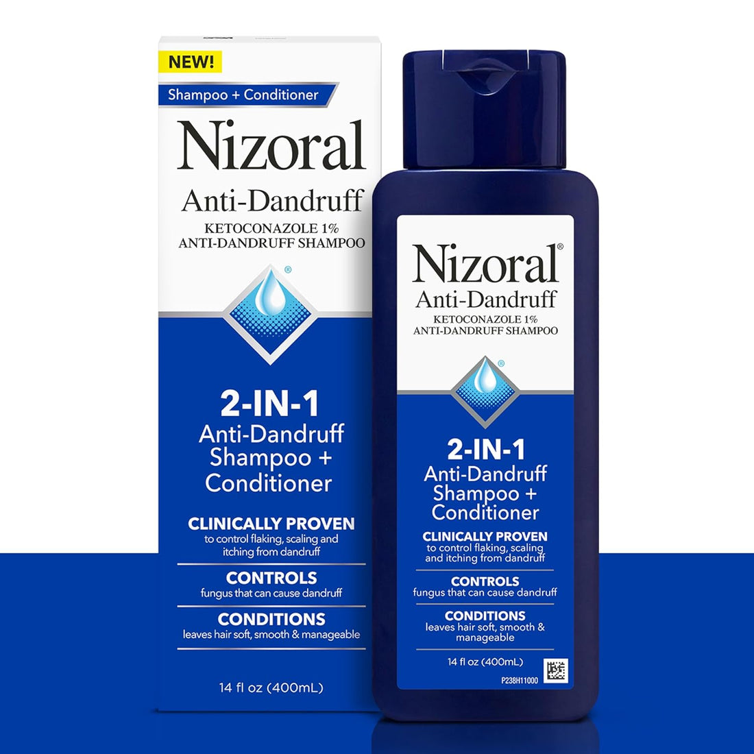 Nizoral 2-en-1 Shampooing Anti-Dandruff et conditionneur 1% - 400 ml