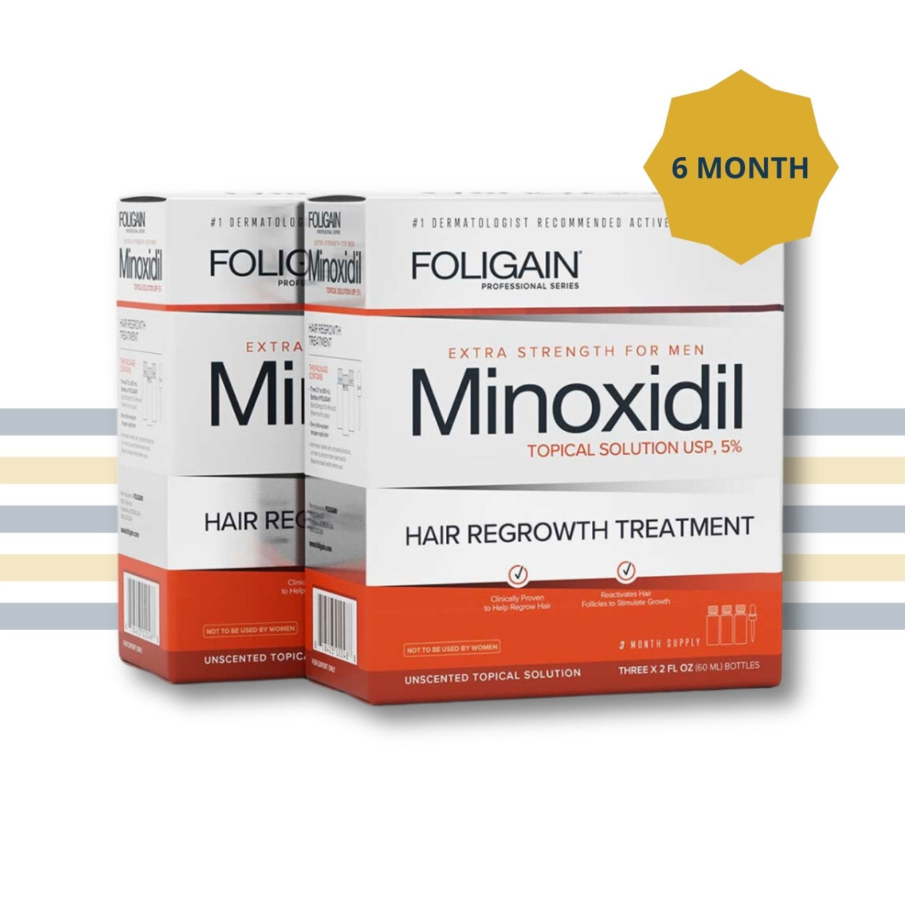 Foligain lotion 5% 6 months for men