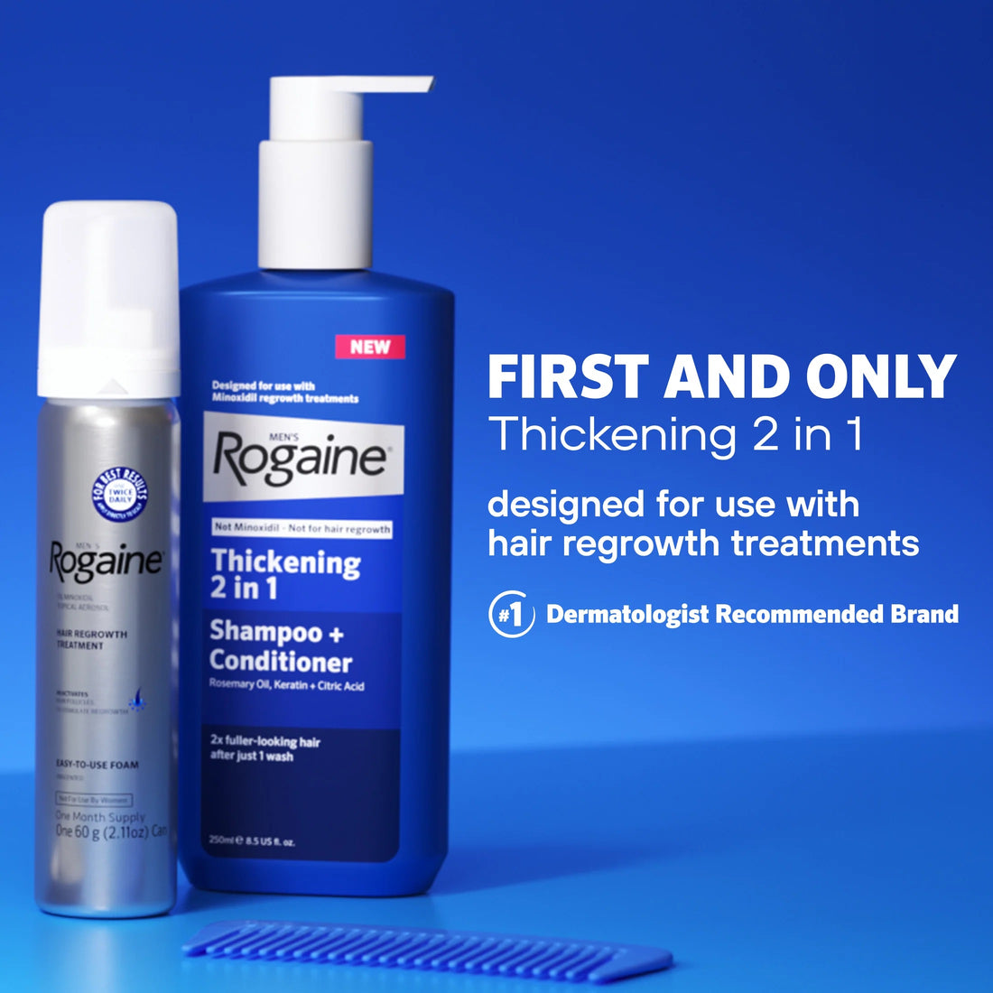 Cabello de Rogaine para hombres.